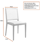 Cadeira Para Mesa De Jantar Zoe 45cm Madeira Maciça | Linho O